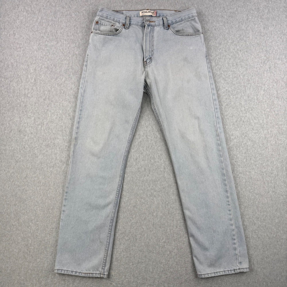 Vintage Levis Jeans Mens 36x36 (Fits 36x34) Light Wash 505 Straight Denim Y2K
